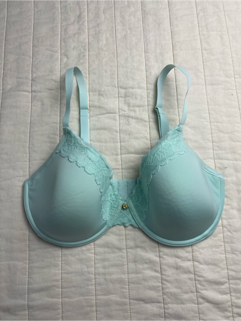 Natori Light Green Lace-Trim T-Shirt Bra - Women Intimates 32DD